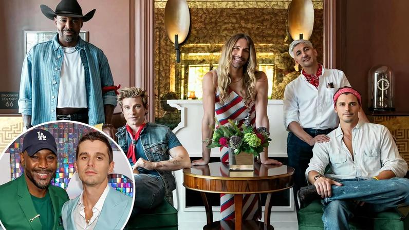 “Queer Eye” star Antoni Porowski (pictured far right) spoke out about the “backstage drama” between the cast and Karamo Brown (pictured far left).