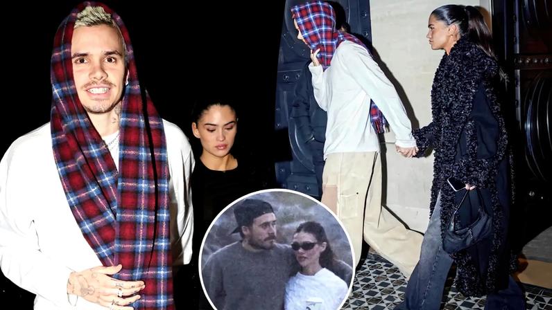 Romeo Beckham and Kim Turnball were photographed in Paris Thursday amid his family drama with his older brother, Brooklyn.