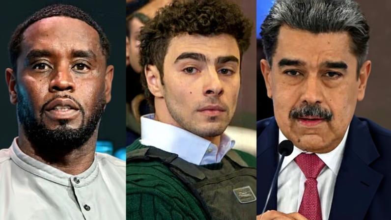 Diddy Combs, Luigi Mangione, and Nicolás Maduro.