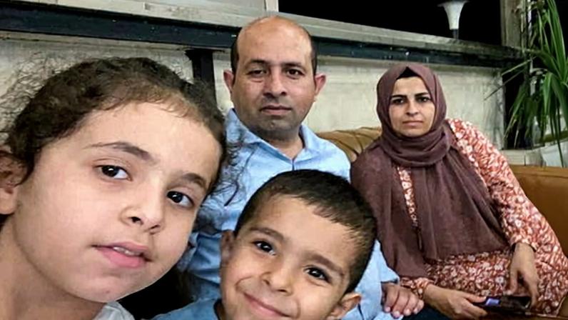 Bassem Abudagga with his wife, Marim, and children Talya and Karim.
