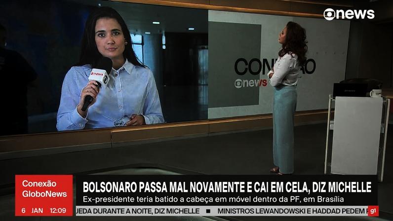Bolsonaro caiu em cela onde está internado, diz Michelle