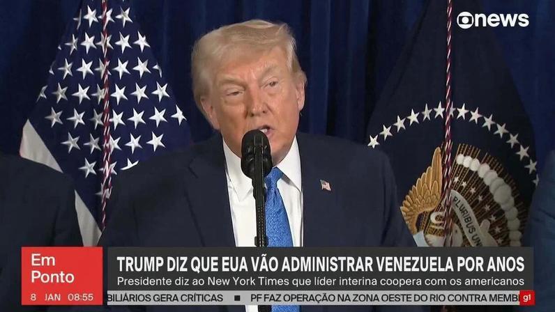 Trump diz que EUA vão administrar Venezuela por anos