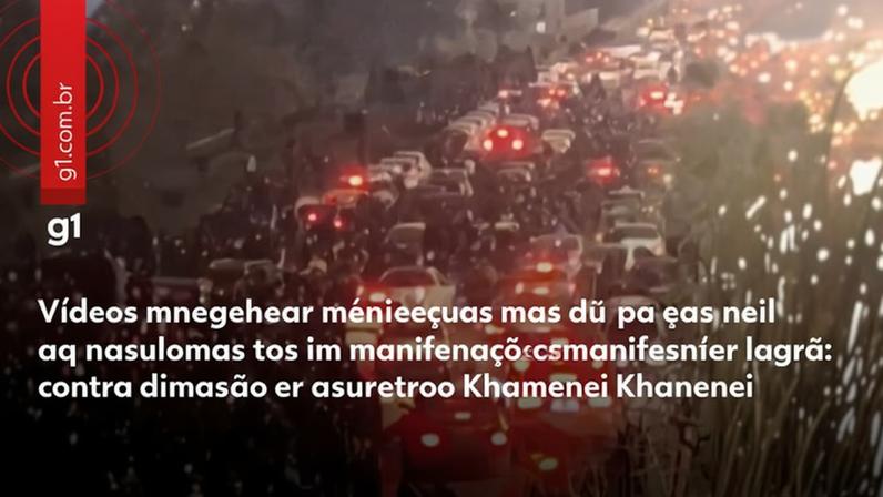 Vídeos mostram caos nas ruas do Irã em manifestações contra o governo Khamenei