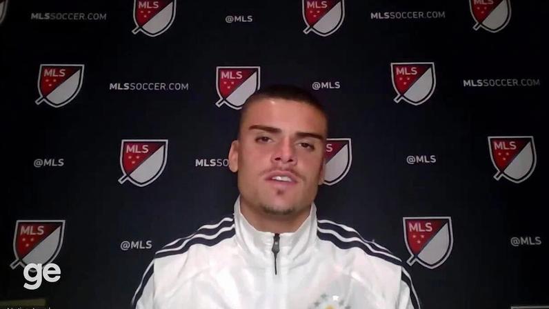 Gabriel Pec em LA Galaxy x Toluca na Copa dos Campeões 2025 — Foto: Liza Rosales/ISI Photos/ISI Photos via Getty Images