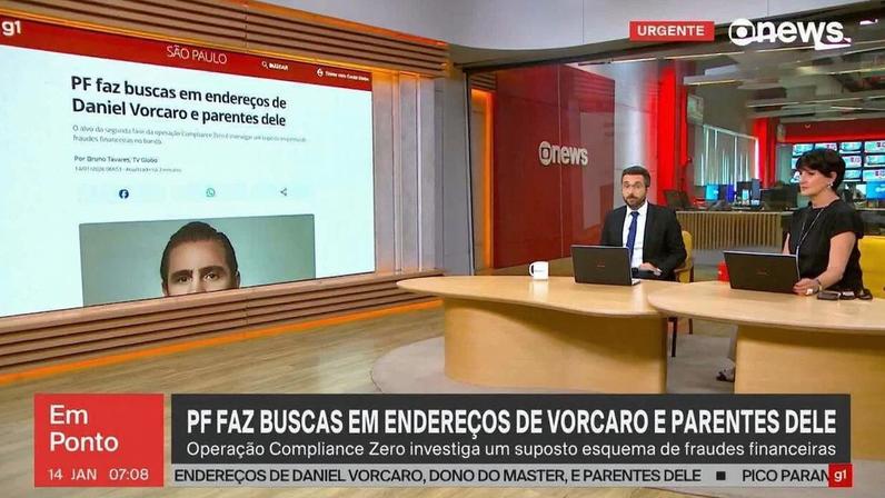 PF faz buscas em endereços de Daniel Vorcaro e parentes dele