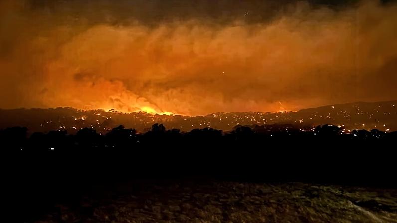 The Longwood bushfire in Victoria. Firefighters are preparing for extreme fire danger, building to catastrophic conditions in parts of the state on Friday.