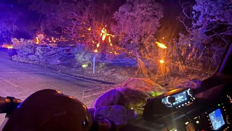 The Longwood bushfire in Victoria last night. Catastrophic and extreme fire danger ratings were in place throughout Victoria due to an extreme heatwave.