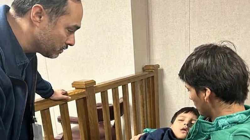 An image posted to Representative Joaquin Castro's X account on 28 January 2026 shows him visiting Liam Ramos, 5, and his father at the South Texas Family Residential Center in Dilley, Texas.