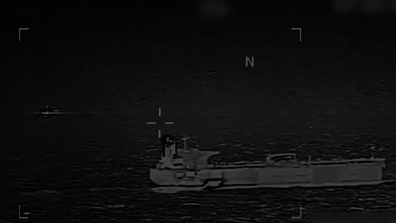 US Southern Command on 15 January 2026, shows what the US military says is a pre-dawn action to apprehend the tanker, Veronica, in the Caribbean Sea.