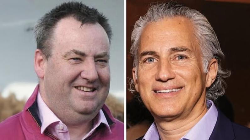 Kenny Alexander (left) and Lee Feldman, the former chief executive and chair of Entain, the Ladbrokes and Coral owner.