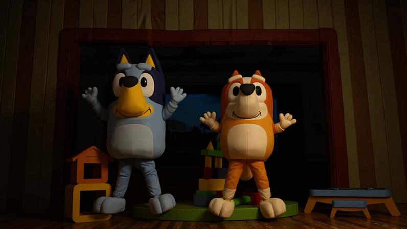 Cena do espetáculo 'Bluey Ao Vivo - Diversão em Família'