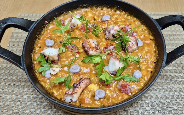 Arroz de polvo do restaurante Mares de La Peruana