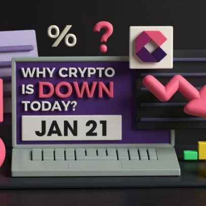 Por que as criptomoedas caíram hoje, 21 de janeiro de 2026