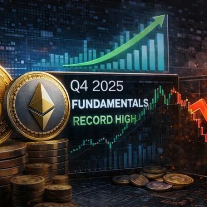 Fundamentos de criptomoedas atingem recordes no 4T2025, preços defasados