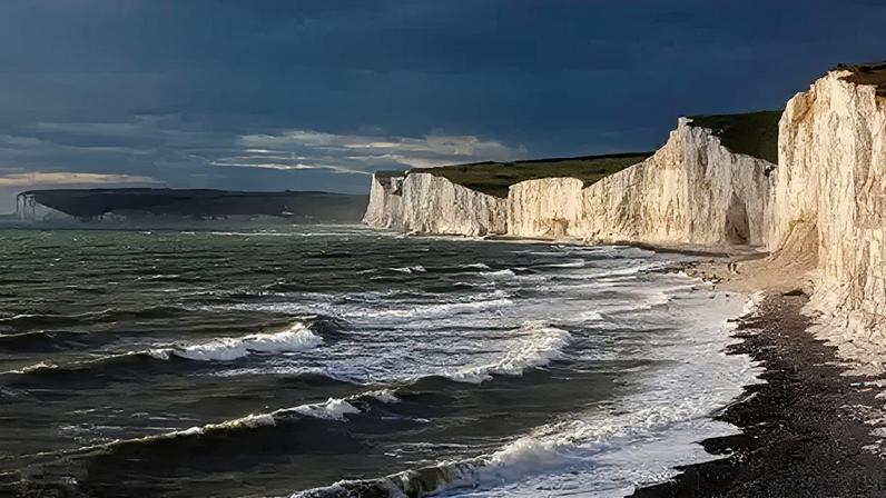 The Met Office warned people to "take care if walking near cliffs" after a weather warning covering the Sussex coast