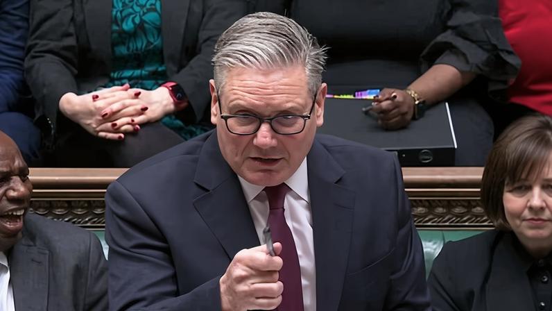 Keir Starmer at PMQs on Wednesday. He said he would not yield on his position on Greenland.