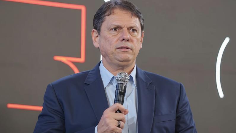 18.dez.2025 - O governador de São Paulo, Tarcísio de Freitas (Republicanos), em evento de balanço da sua gestão