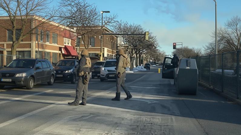 Video provided to the Guardian by a Minneapolis resident who asked to be identified as Jessie.