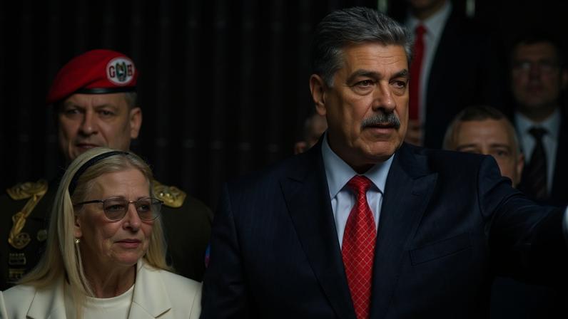 Nicolás Maduro waves as he arrives with his wife, Celia Flores at the supreme court of Venezuela.