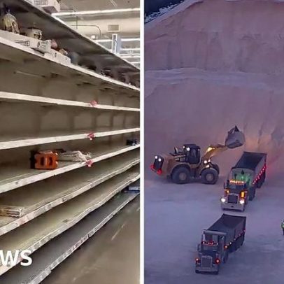 Desabastecimento e preparativos nas estradas diante de tempestade de inverno nos EUA