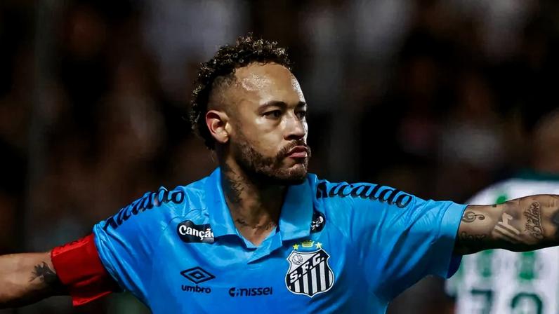 Neymar marcou três gols contra o Juventude (Foto: Luiz Erbes/AGIF)