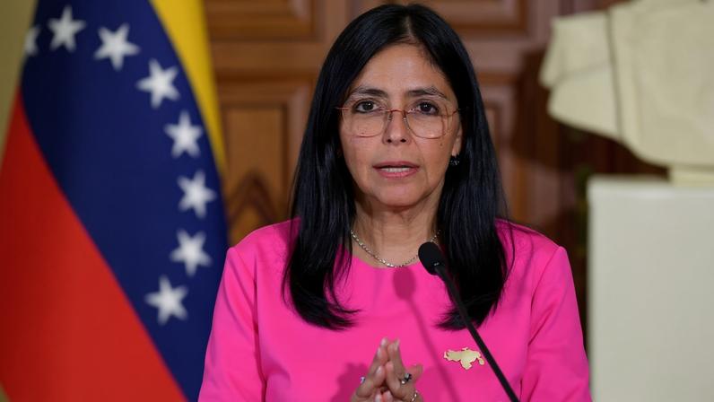 Presidente interina da Venezuela, Delcy Rodríguez, em Caracas 11/08/2025
