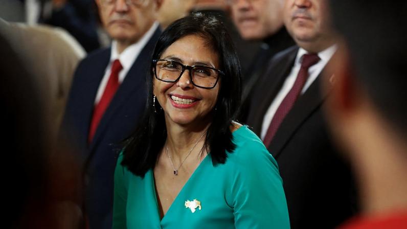 Vice President Delcy Rodriguez attends her swearing in ceremony as Venezuela’s interim president at the National Assembly, after the U.S. launched a strike on the country and captured President Nicolas Maduro and his wife Cilia Flores, in Caracas, Venezuela, January 5, 2026. REUTERS/Leonardo Fernandez Viloria