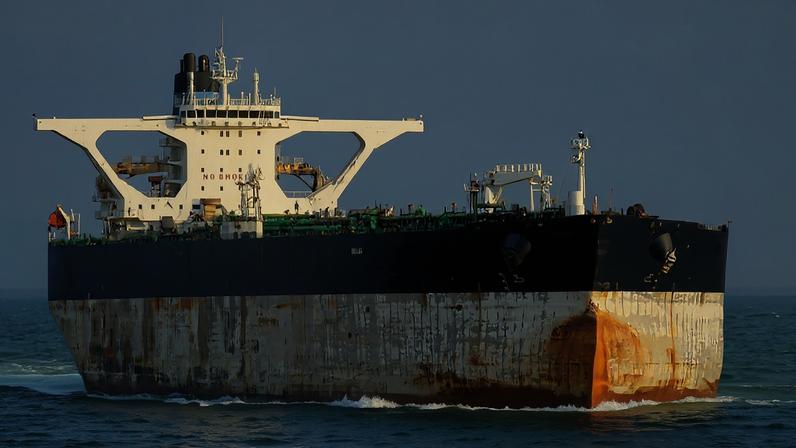 Navio petroleiro Bella-1 no Estreito de Cingapura 18/03/2025 Hakon Rimmereid/via REUTERS