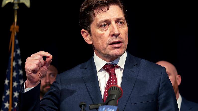 FILE PHOTO: Minneapolis Mayor Jacob Frey speaks at a press conference, after an U.S. Immigration and Customs Enforcement (ICE) agent fatally shot Renee Nicole Good, in Minneapolis, Minnesota, U.S., January 12, 2026. REUTERS/Tim Evans/File Photo