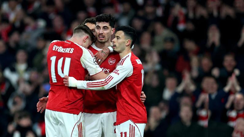 Arsenal x Kairat pela Champions League 2025/26 — Foto: Reuters