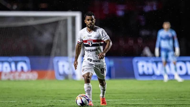 Danielzinho marcou seu primeiro gol com a camisa do São Paulo (Foto: JHONY INACIO/Agencia Enquadrar/Gazeta Press)