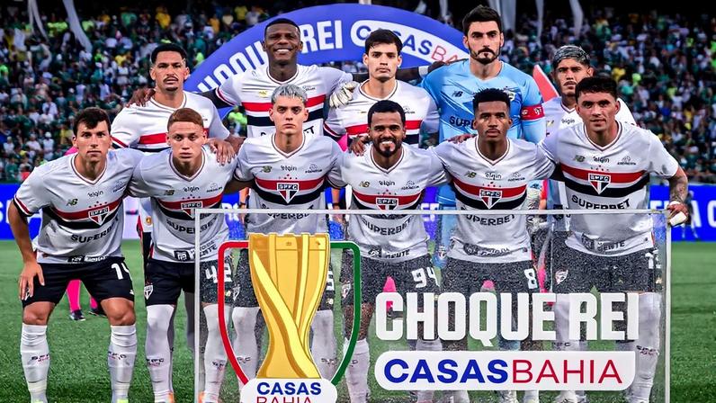 Time do São Paulo antes do duelo contra o Palmeiras (Foto: Anderson Lira/Código19/Gazeta Press)