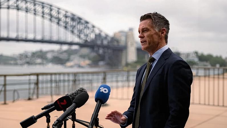 The New South Wales premier, Chris Minns speaking at Sydney Opera House. Minns has raised the prospect of further protest restrictions in the state.