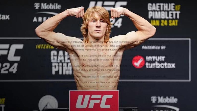 Paddy Pimblett enfrenta Justin Gaethje na luta principal do UFC 324, neste sábado (24). (Foto por Jeff Bottari/Zuffa LLC)