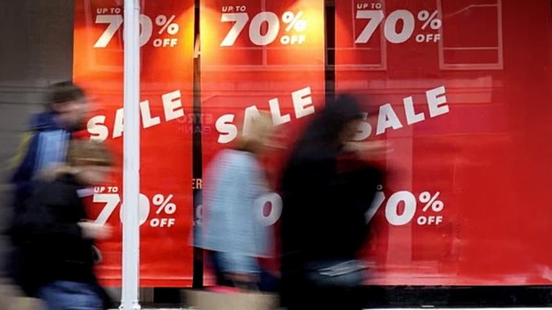 Shoppers on the high street in Canterbury, Kent. Overall retail sales grew by an annual rate of just 1.2% during the festive period, the BRC said.