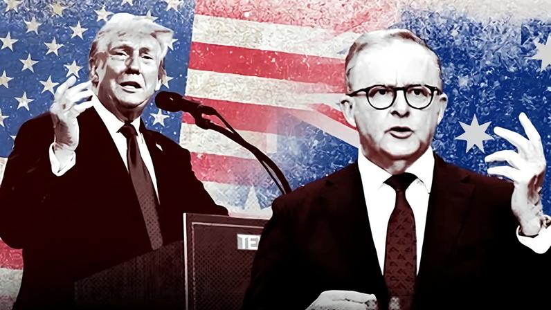 Composite of Donald Trump and Anthony Albanese