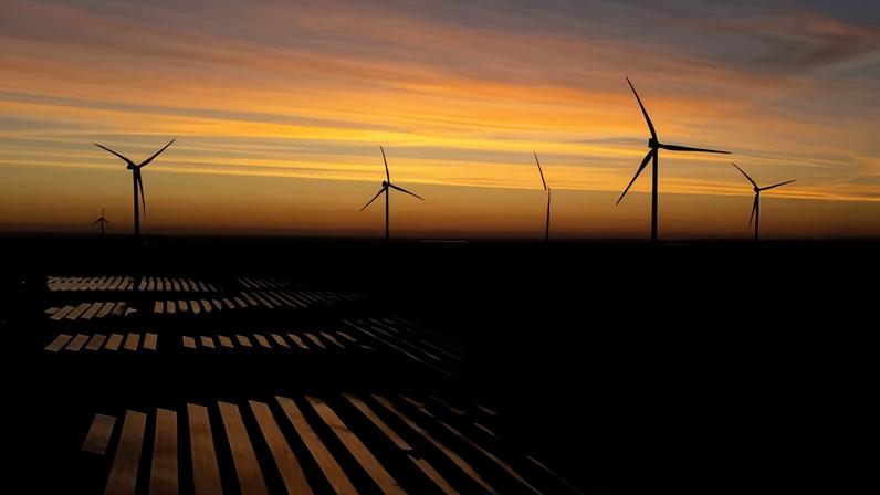 The Klettwitz Nord solar energy park in Germany.