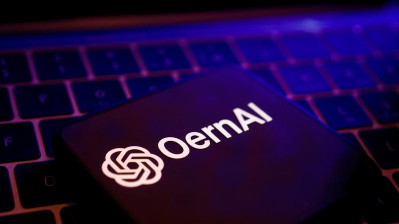 OpenAI logo on keyboard
