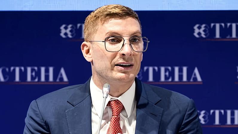 Jacob Helberg, pictured in September 2025 at a forum on ‘competitive strategies’, said Washington wanted to ‘jolt’ its ally back to economic life.