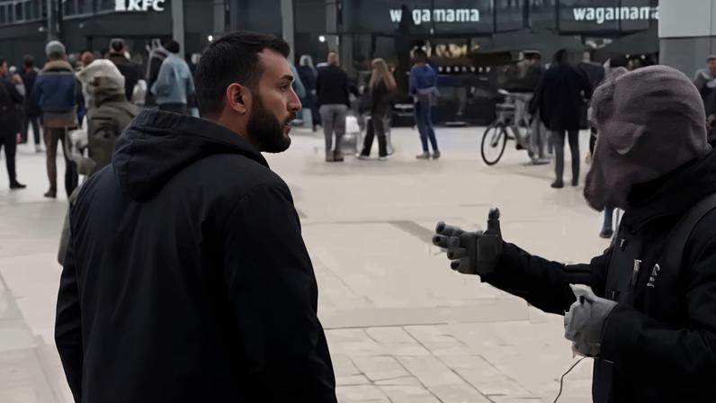 Evangelista holandês sendo agredido nas ruas. (Foto: Reprodução/Instagram/Allan Machado)