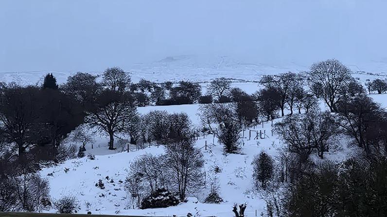Deep snow was reported in parts of Shropshire with drifts several feet deep