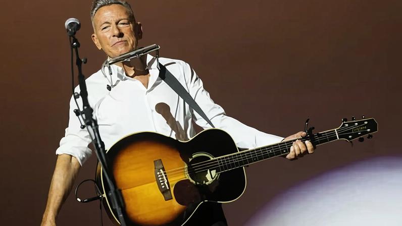 Bruce Springsteen performs in Hollywood, California, on 22 October 2025.