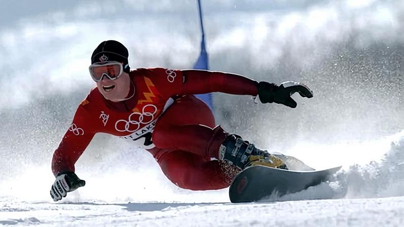 Ryan James competes at the 2002 Winter Olympics in Salt Lake City.