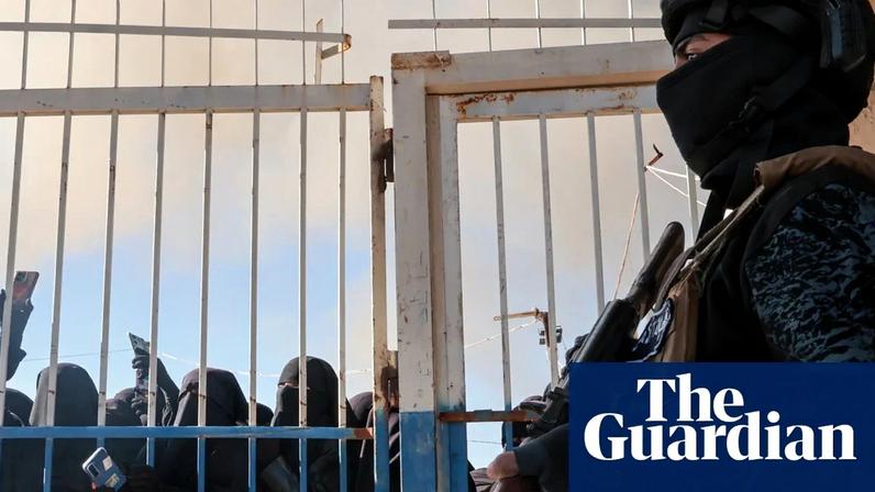 Syrian security services are guarding the al-Hawl camp – which was holding over 20,000 women – after Kurdish forces left on Tuesday.