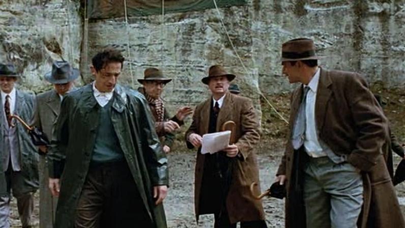 A still from The Brutalist, which has a runtime of 3 hours and 35 minutes.