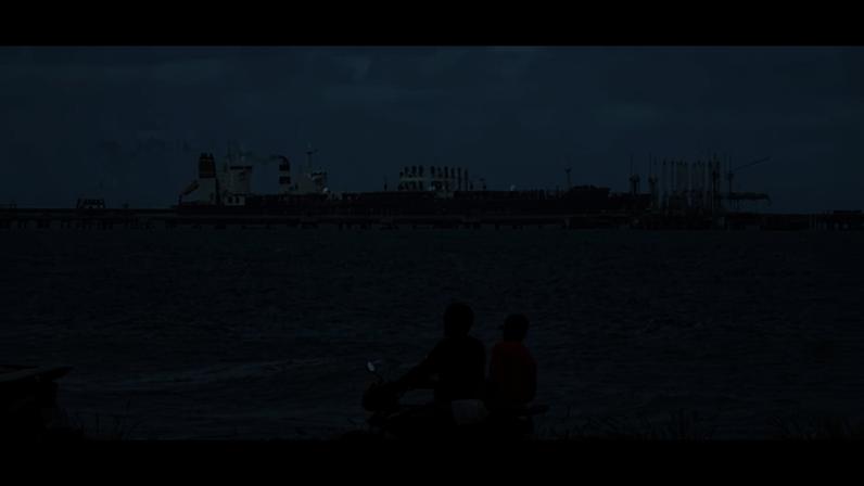 An oil tanker is seen off the coast of Venezuela.
