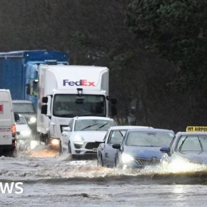 Tempestade Chandra traz chuva forte, inundações e transtornos no Reino Unido