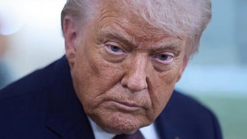 Closeup of Trump