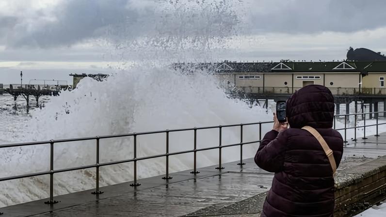 Waves caused by Storm Ingrid on the seafront in Teignmouth, Devon, last week. Parts of south-west England are still coping with the fallout of Ingrid and Goretti.