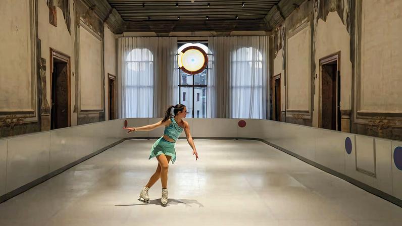 Ice magic: Palazzo Diedo’s frescoed grand banqueting hall has been transformed
